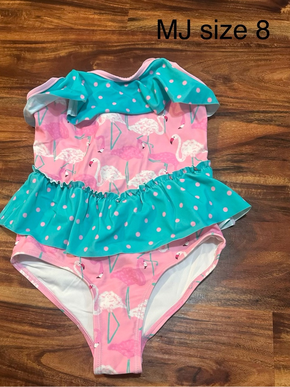 Matilda Jane Pink & Teal Flamingo One-Piece Swimsuit